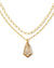 Camry Gold Enamel Frame Multi Strand Necklace