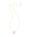 Candy Cane Gold Short Pendant Necklace