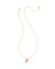 Candy Cane Gold Short Pendant Necklace