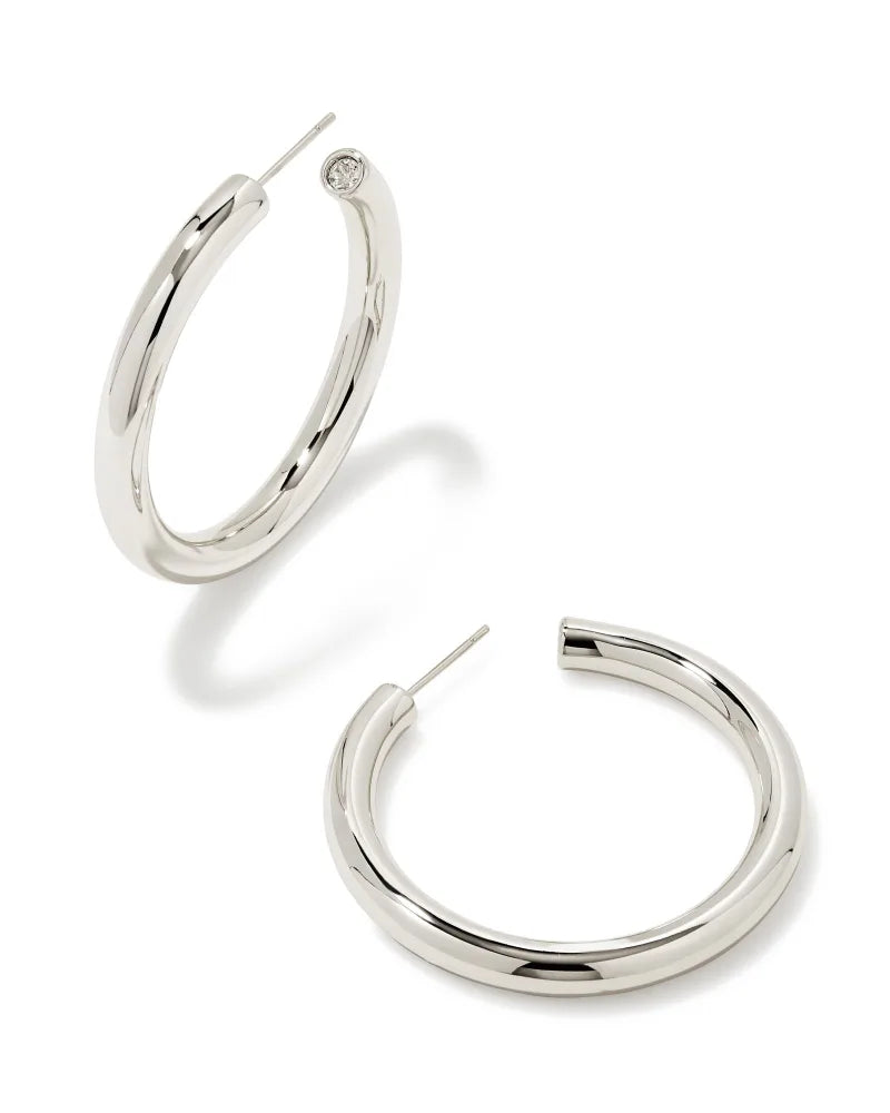 Colette Large Hoop Earrings in Silver