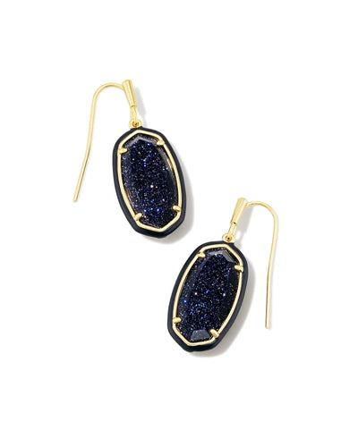 Dani Gold Enamel Framed Drop Earrings