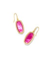 Dani Gold Ridge Frame Drop Earrings