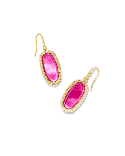 Dani Gold Ridge Frame Drop Earrings