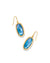 Dani Gold Ridge Frame Drop Earrings