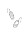 Dani Silver Ridge Frame Drop Earrings