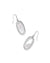 Dani Silver Ridge Frame Drop Earrings