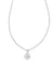 Dira Silver Crystal Short Pendant Necklace