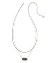 Elisa Herringbone Silver Multi Strand Necklace