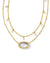 Elisa Pearl Multi Strand Necklace in Gold