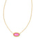 Elisa Gold Ridge Frame Short Pendant Necklace