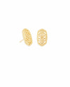 Ellie Gold Stud Earrings in Gold Filigree Mix