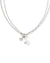 Eve Silver Chain Multi Strand Necklace in White Pearl