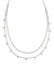 Eve Silver Multi Strand Necklace in White Mix