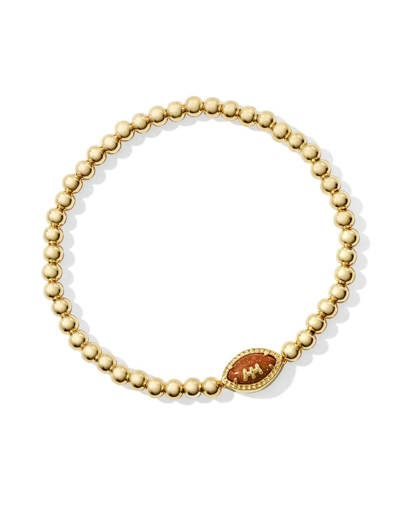 Football Gold Stretch Bracelet