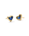 Framed Ari Heart Gold Stud Earrings