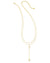 Genevieve Multi Strand Y Necklace in Gold