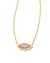 Genevieve Gold Short Pendant Necklace