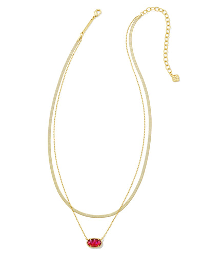 Grayson Herringbone Gold Multi Strand Necklace