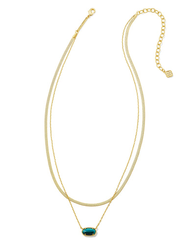 Grayson Herringbone Gold Multi Strand Necklace