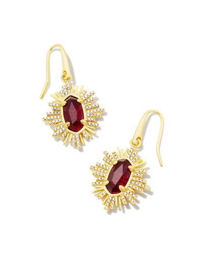 Grayson Gold Sunburst Drop Earrings