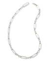 Heather Link Chain Necklace in Silver