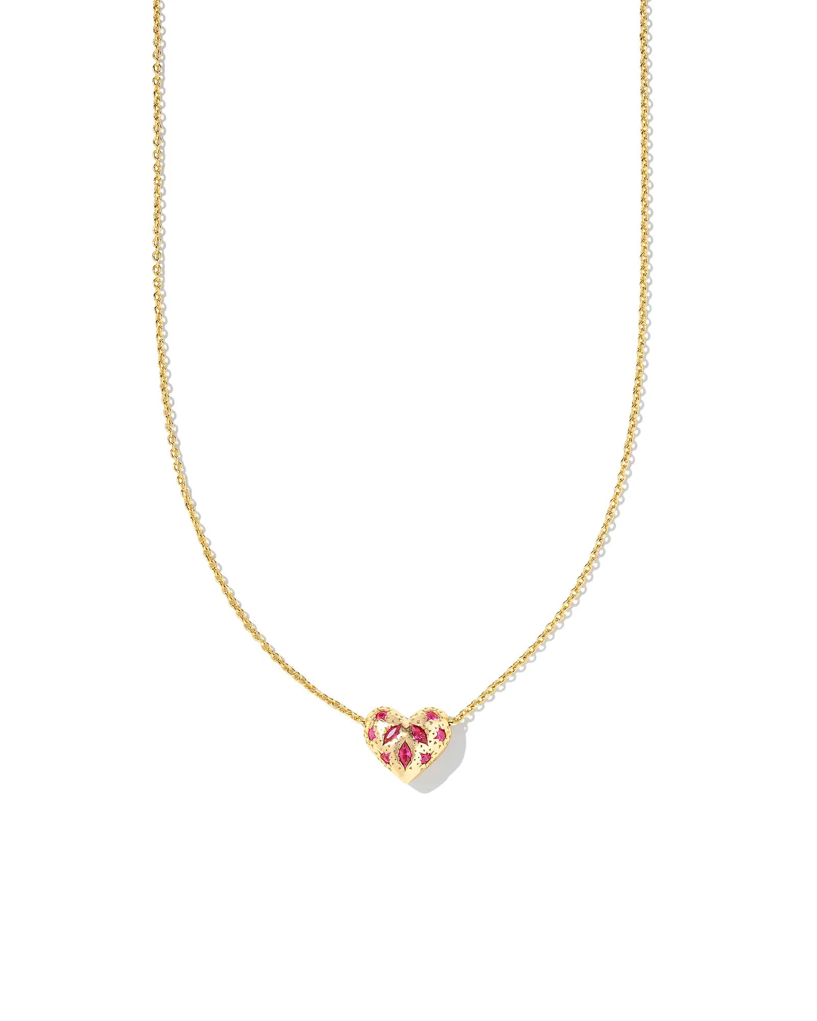 Holland Gold Heart Short Pendant Necklace