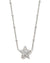 Jae Silver Star Pave Short Pendant Necklace in White Crystal