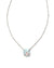 Jolie Silver Pendant Necklace in Dichroic Glass