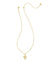 Pearl Gold Cross Short Pendant Necklace in White Pearl