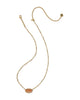 Tiger Striped Elisa Vintage Gold Short Pendant Necklace