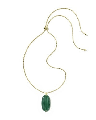 Danielle Riveted Long Pendant Necklace in Gold