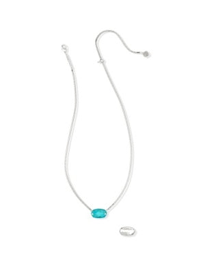 Elisa Riveted Short Pendant Necklace in Silver