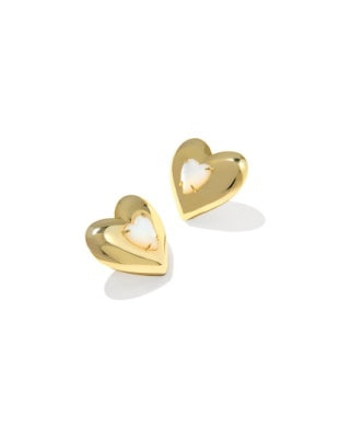 Sasha Heart Earrings in Gold