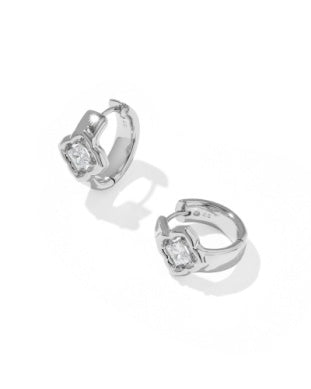 Mallory Crystal Huggie Earring