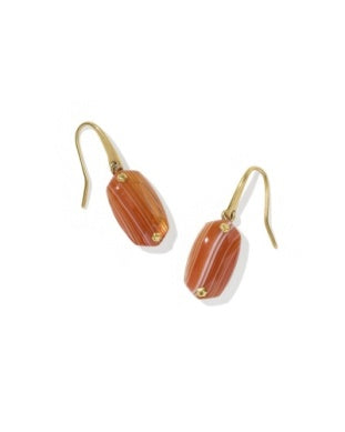 Lee Riveted Drop Earrings in Vintage Gold
