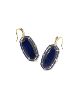 Elle Enamel Drop Earrings in Gold