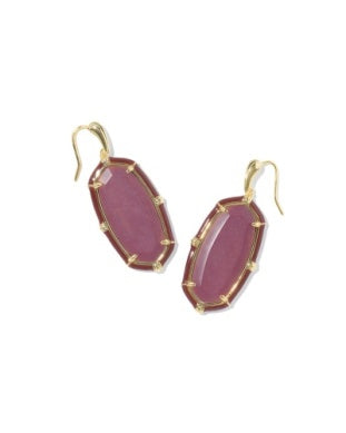 Elle Enamel Drop Earrings in Gold