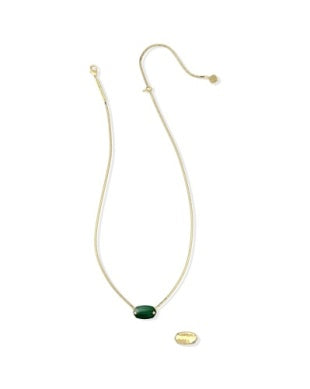 Elisa Riveted Short Pendant Necklace in Gold