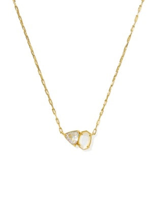 Tatum Short Pendant Necklace in Gold