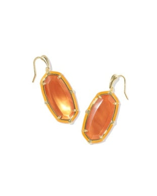 Elle Enamel Drop Earrings in Gold
