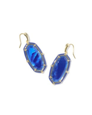 Elle Enamel Drop Earrings in Gold