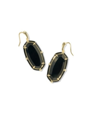 Elle Enamel Drop Earrings in Gold