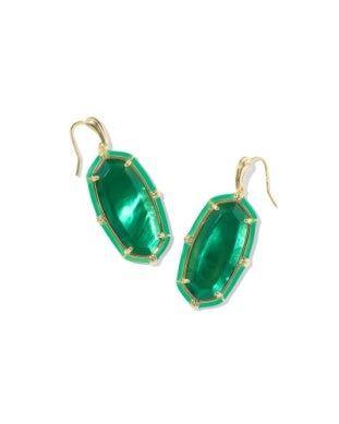 Elle Enamel Drop Earrings in Gold