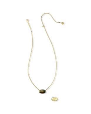 Elisa Riveted Short Pendant Necklace in Gold