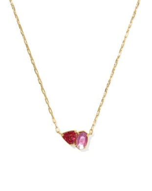 Tatum Short Pendant Necklace in Gold