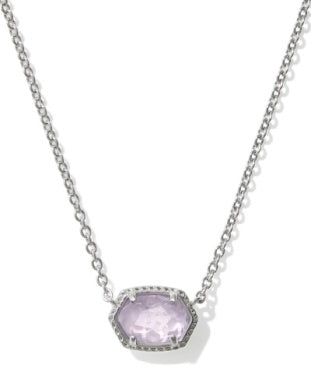 Daphne Framed Silver Pendant Necklace