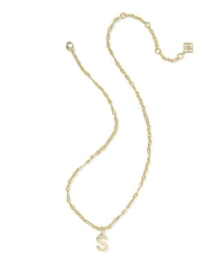 Bubble Letter A Pendant Necklace in Gold