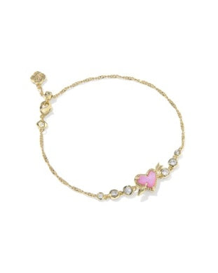Ari Heart Arrow Tennis Bracelet in Gold