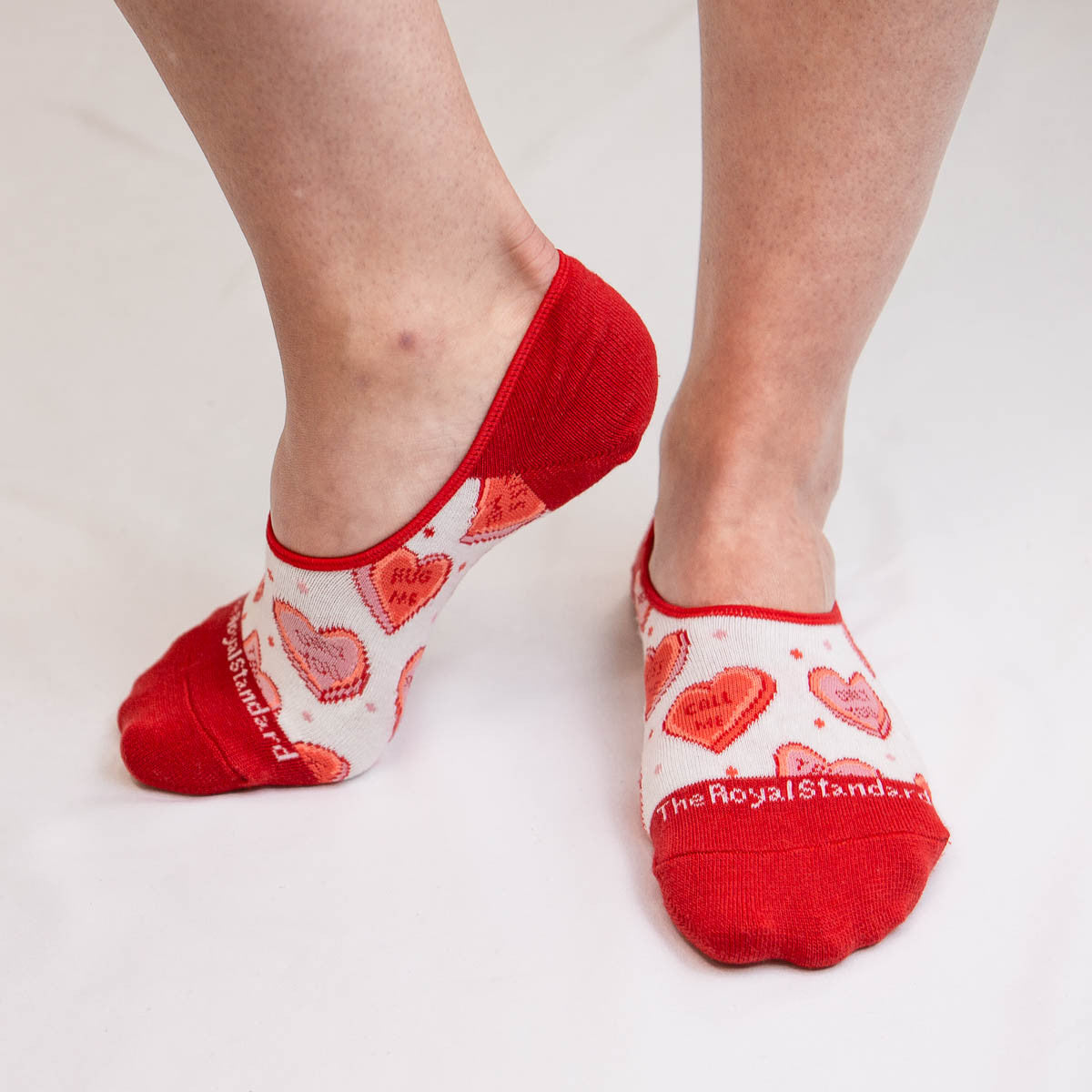 Women's Conversation Hearts No Show Socks