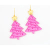 Christmas Tree Pink Earrings
